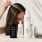 Routine anti-chute de cheveux : densité et force visibles