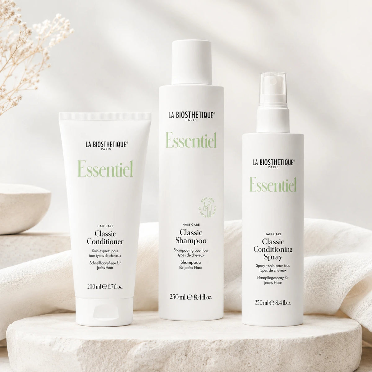Routine cheveux lisses : douceur, brillance et légèreté