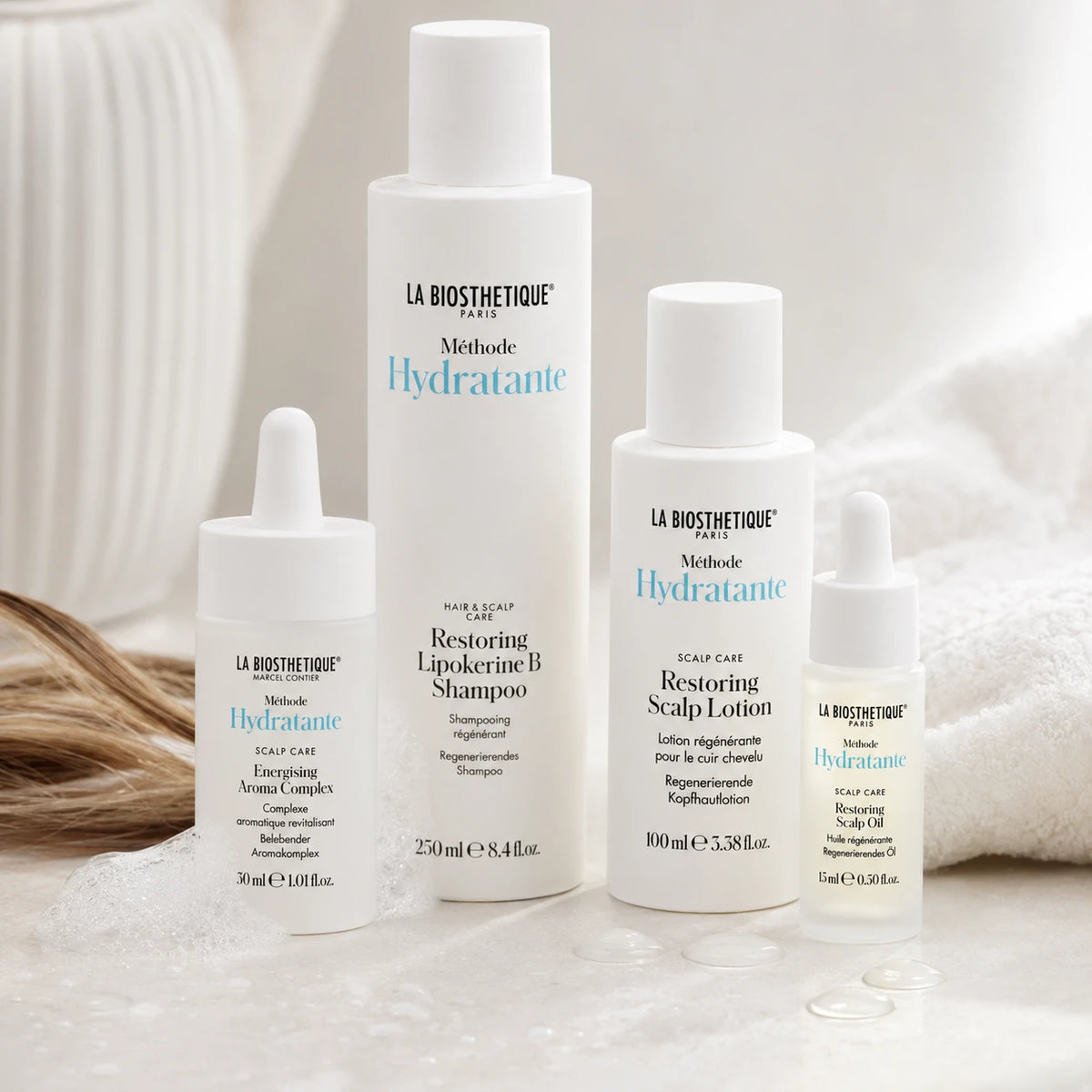 Routine cheveux secs : cuir chevelu apaisé et brillance